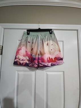 YoungLA Graphic Mesh Athletic Shorts